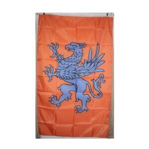 House Harkonnen Dune Frank Herbert 3'x5' Orange & Blue Vertical Flag Banner